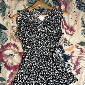 Y2K vintage George Monochrome Polka Dot Blouse